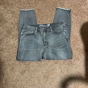 GUC Seven7 Women's High Rise Ankle Jeans in Charcoal